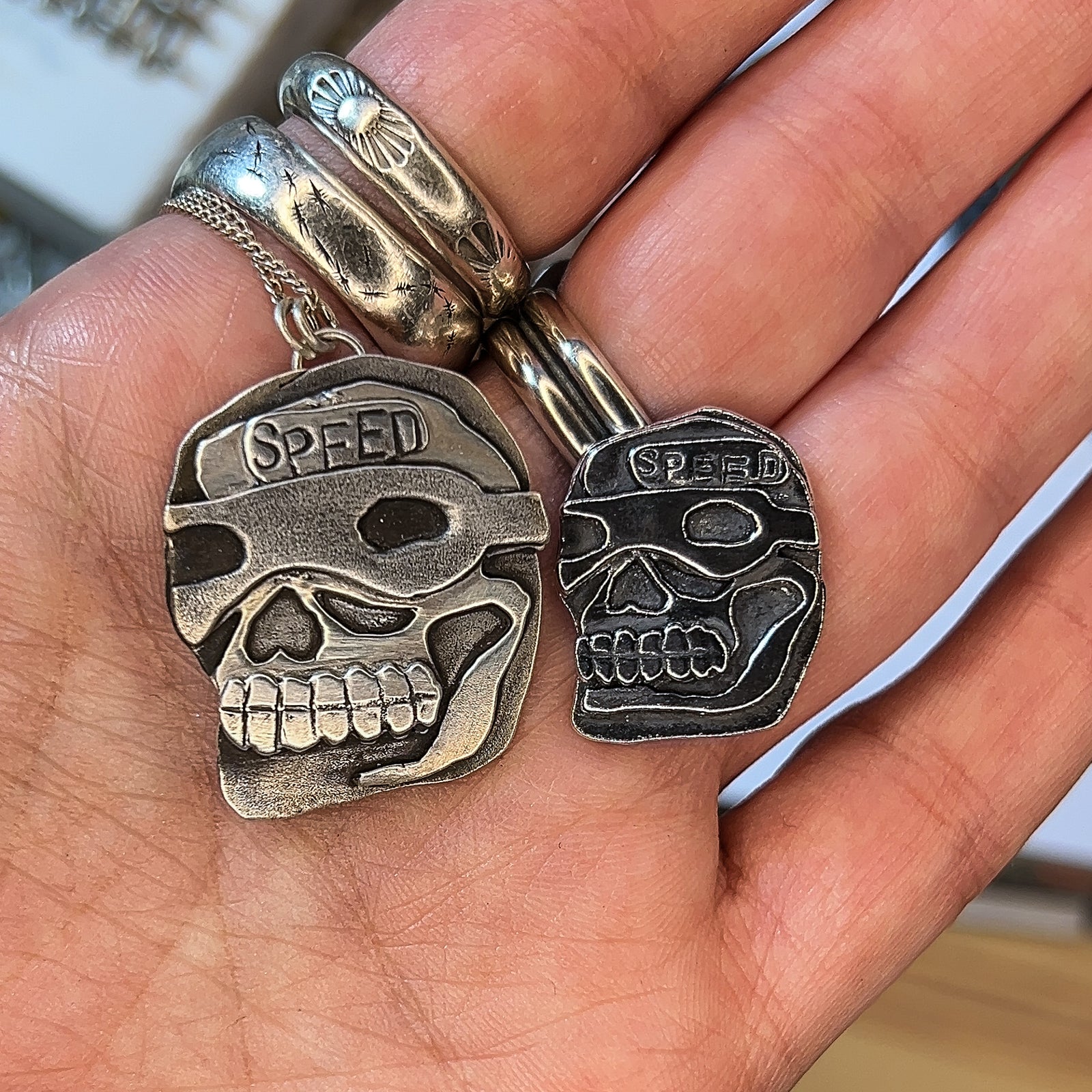 Baby Speed Skull Pendant - MTO